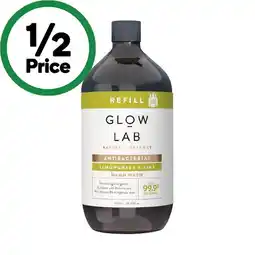 Woolworths Glow Lab Hand Wash Refill 900ml or Body Wash 900ml offer
