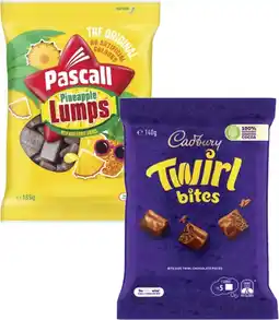 Coles Cadbury Europe Bitesize 120g-160g or Pascall Choc Bites 160g-185g offer