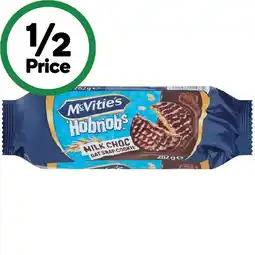 Woolworths McVitie’s Hobnobs Chocolate Biscuits 262g offer