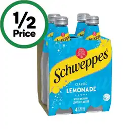 Woolworths Schweppes Mixers or Mineral Water 4 x 300ml offer