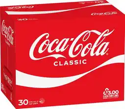 Coles Coca-Cola Soft Drink 30x375mL offer