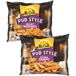 Woolworths McCain Pub Style Chips or Wedges 750g β From the Freezer offer