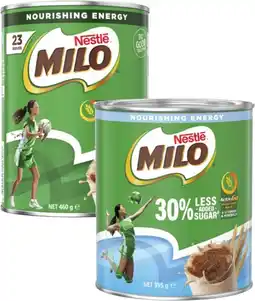 Coles Nestlé Milo 395g-460g offer