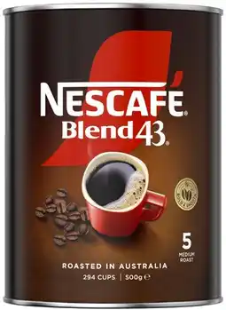 Coles Nescafé Blend 43 Instant Coffee 500g offer