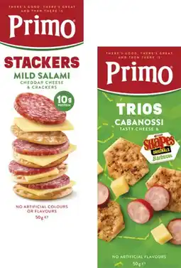 Coles Primo Stackers or Trios 45g-50g offer