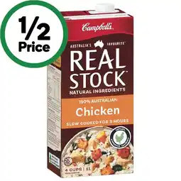 Woolworths Campbell’s Real Stock 1 Litre offer