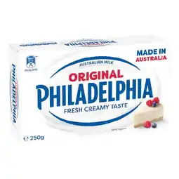 Woolworths Philadelphia Cream Cheese Block or Spread 250g offer