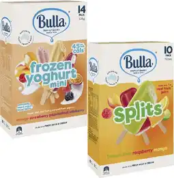 Coles Bulla Splits or Yoghurt Sticks 8 Pack-14 Pack 400mL-750mL offer