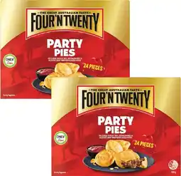 Coles Four'N Twenty Party Pies 24 Pack 1.12kg offer