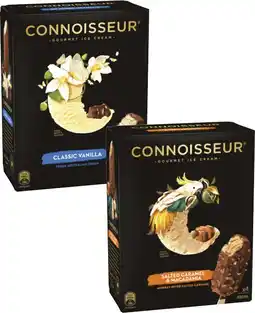 Coles Connoisseur Ice Cream Sticks 4 Pack-6 Pack 360mL-400mL offer