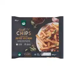 Woolworths Woolworths Straight Cut Peri Peri Chips 600g β From the Freezer offer