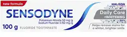 Coles Sensodyne Daily Care & Whitening Sensitive Toothpaste 100g offer