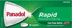 Coles Panadol Paracetamol Rapid Caplets 16 Pack offer