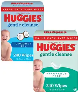Coles Huggies Baby Wipes 216 Pack-240 Pack offer