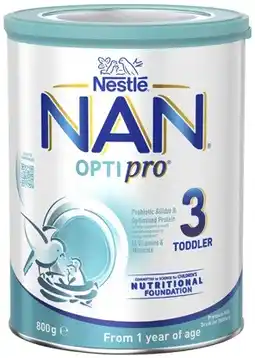 Coles Nestlé NAN Optipro Stage 3 Milk Drink 800g offer