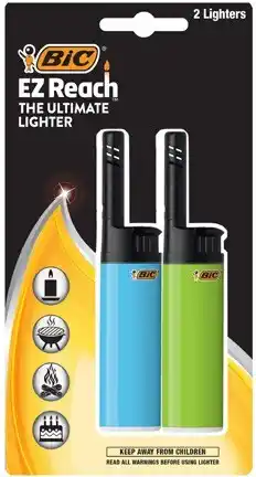 Coles Bic Ez Reach Lighters 2 Pack offer