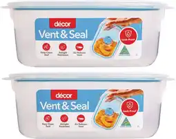 Coles Décor Vent & Seal Container 2 Litre offer