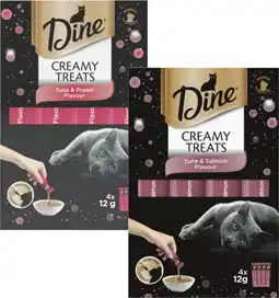 Coles Dine Creamy Treats Cat Food 4x12g offer
