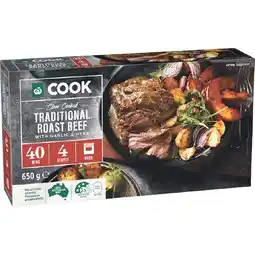 Woolworths Woolworths COOK Slow Cooked Traditional Beef Roast 650g offer