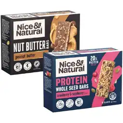 Woolworths Nice & Natural Nut Butter Bars or Wholeseed Bars 150-175g Pk 5 offer