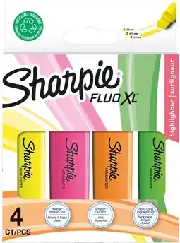 Coles Sharpie Fluo XL Highlighters Assorted 4 Pack offer