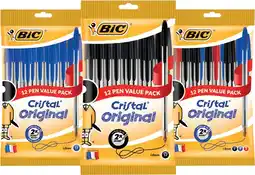 Coles Bic Cristal Original Pens 12 Pack offer