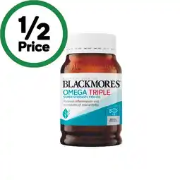 Woolworths Blackmores Omega Triple Super Strength Fish Oil Capsules Pk 150 offer
