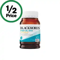 Woolworths Blackmores Fish Oil 1000mg Odourless Capsules Pk 200 offer