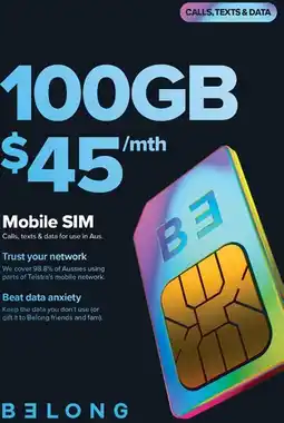 Coles Belong $45 Mobile SIM offer