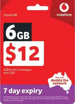 Coles Vodafone $12 Starter Pack offer