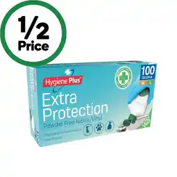 Woolworths Hygiene Plus Extra Protection Gloves Pk 100 offer