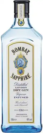 Coles Bombay Sapphire Gin 1 Litre offer