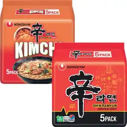 Woolworths Nongshim Noodles 460-600g Pk 4/5 offer