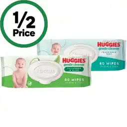 Woolworths Huggies Baby Wipes Pk 80 offer