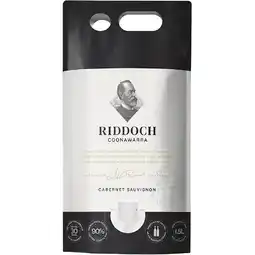 Woolworths Riddoch Coonawarra Cab Sauv Pouch 1.5L offer