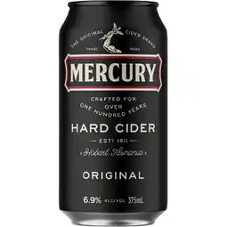 Woolworths Mercury Hard Cider Cans 6x375ml offer