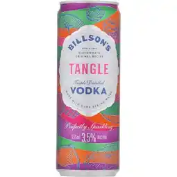 Woolworths Billsons Vodka Tangle Cans 4x355ml offer