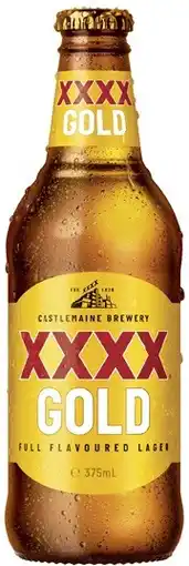 Coles XXXX Gold Bottles 24x375mL offer