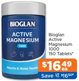 Good Price Pharmacy Bioglan Active Magnesium 1000 offer