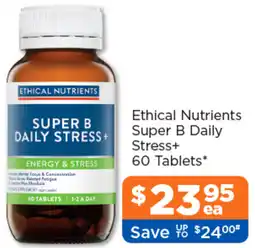 Good Price Pharmacy Ethical Nutrients Super B Daily Stress+ offer