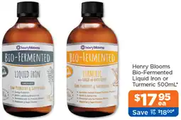 Good Price Pharmacy Henry Blooms Bio-Fermented Liquid Iron or Turmeric offer