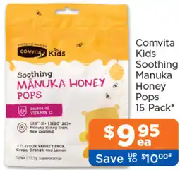 Good Price Pharmacy Comvita Kids Soothing Manuka Honey Pops offer