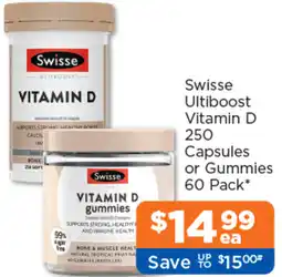 Good Price Pharmacy Swisse Ultiboost Vitamin D Capsules or Gummies offer