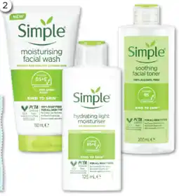 Good Price Pharmacy Simple Moisturising Facial Wash, Hydrating Light Moisturiser or Soothing Facial Toner offer
