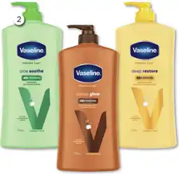 Good Price Pharmacy Vaseline Aloe Soothe, Cocoa Glow or Deep Restore Lotion offer