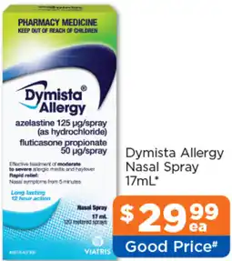 Good Price Pharmacy Dymista Allergy Nasal Spray offer