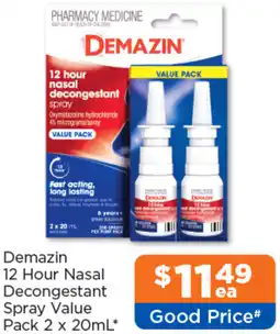 Good Price Pharmacy Demazin 12 Hour Nasal Decongestant Spray Value Pack offer