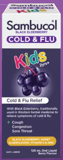 Good Price Pharmacy Sambucol Cold & Flu Kids Cough Liquid offer