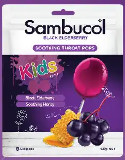 Good Price Pharmacy Sambucol Kids Soothing Throat Pops offer
