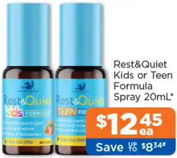 Good Price Pharmacy Rest&Quiet Kids or Teen Formula Spray offer